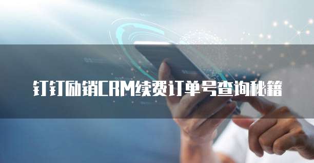 钉钉励销CRM续费订单号查询秘籍