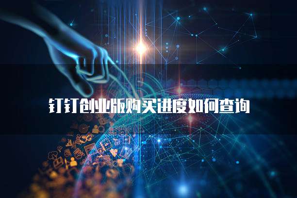 钉钉创业版购买进度如何查询