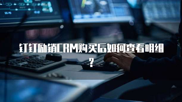 钉钉励销CRM购买后如何查看明细?