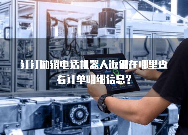 钉钉励销电话机器人返佣在哪里查看订单明细信息?
