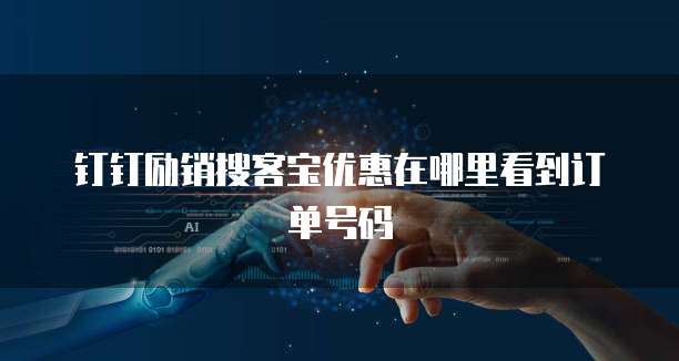 钉钉励销搜客宝优惠在哪里看到订单号码