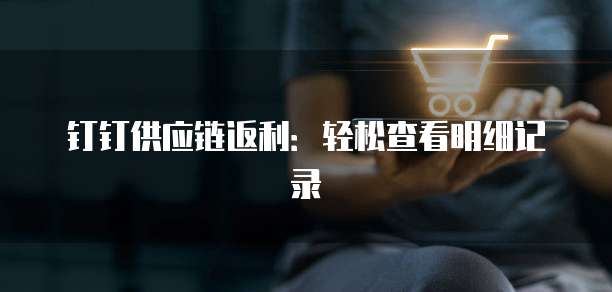钉钉供应链返利:轻松查看明细记录