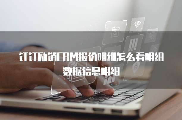 钉钉励销CRM报价明细怎么看明细数据信息明细