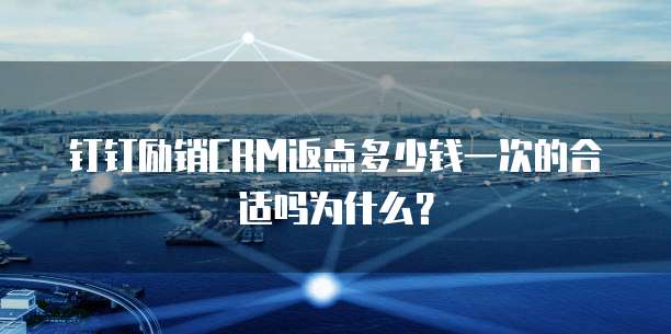 钉钉励销CRM返点多少钱一次的合适吗为什么?