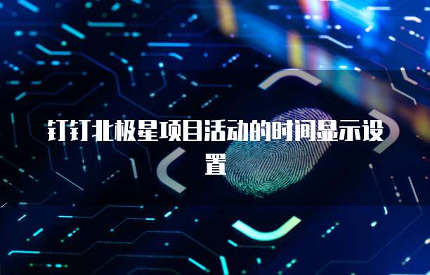 钉钉北极星项目活动的时间显示设置