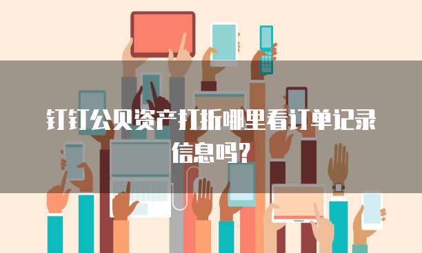 钉钉公贝资产打折哪里看订单记录信息吗?