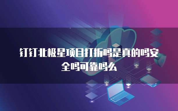 钉钉北极星项目打折吗是真的吗安全吗可靠吗么