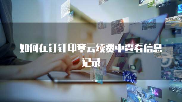 如何在钉钉印章云续费中查看信息记录