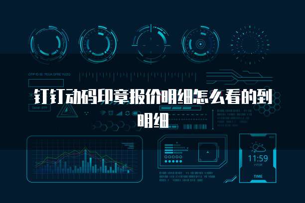 钉钉动码印章报价明细怎么看的到明细