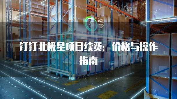 钉钉北极星项目续费:价格与操作指南