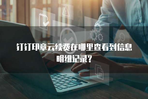 钉钉印章云续费在哪里查看到信息明细记录?
