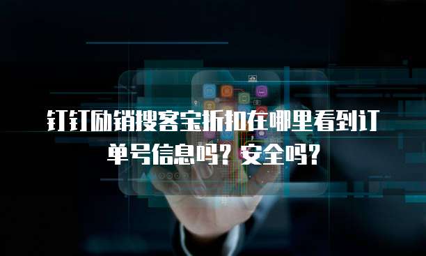 钉钉励销搜客宝折扣在哪里看到订单号信息吗？安全吗？