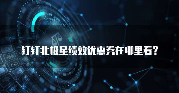 钉钉北极星绩效优惠券在哪里看？