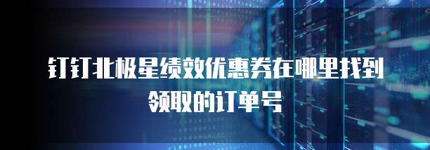 钉钉北极星绩效优惠券在哪里找到领取的订单号