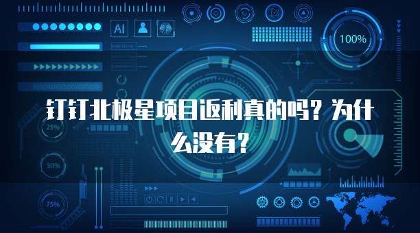钉钉北极星项目返利真的吗?为什么没有?