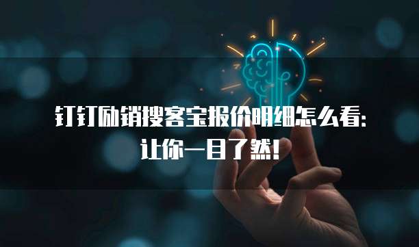 钉钉励销搜客宝报价明细怎么看:让你一目了然!