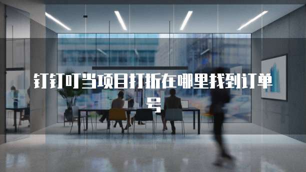 钉钉叮当项目打折在哪里找到订单号