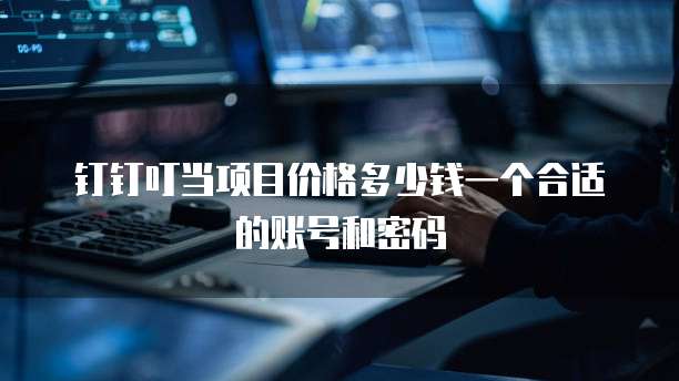 钉钉叮当项目价格多少钱一个合适的账号和密码
