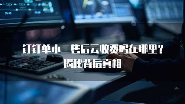 钉钉单小二售后云收费吗在哪里?揭秘背后真相