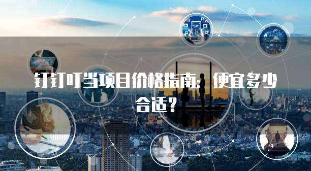 钉钉叮当项目价格指南:便宜多少合适?