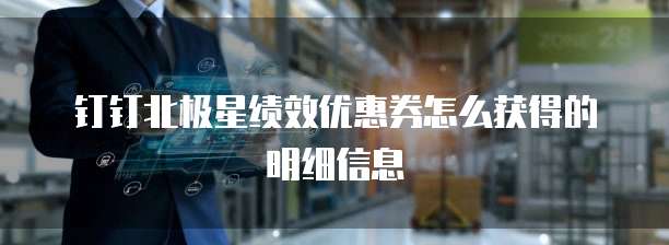 钉钉北极星绩效优惠券怎么获得的明细信息