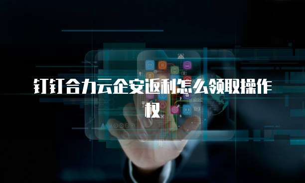 钉钉合力云企安返利怎么领取操作权
