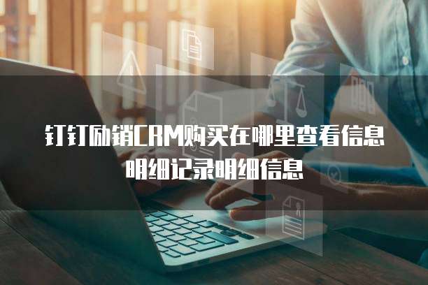 钉钉励销CRM购买在哪里查看信息明细记录明细信息