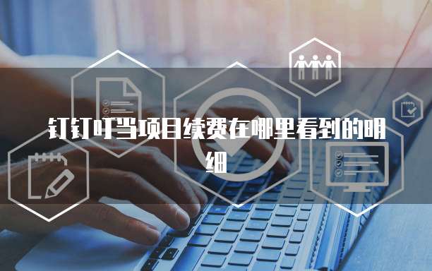 钉钉叮当项目续费在哪里看到的明细