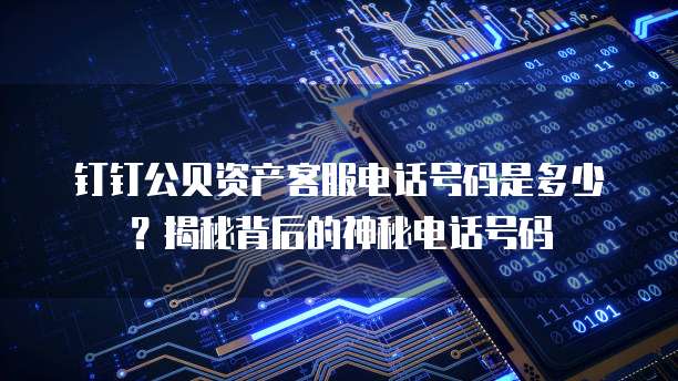 钉钉公贝资产客服电话号码是多少?揭秘背后的神秘电话号码