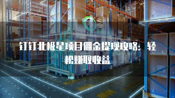钉钉北极星项目佣金提现攻略:轻松赚取收益