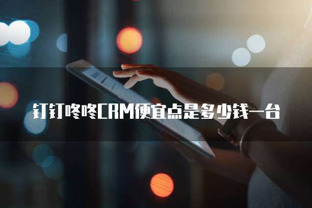 钉钉咚咚CRM便宜点是多少钱一台