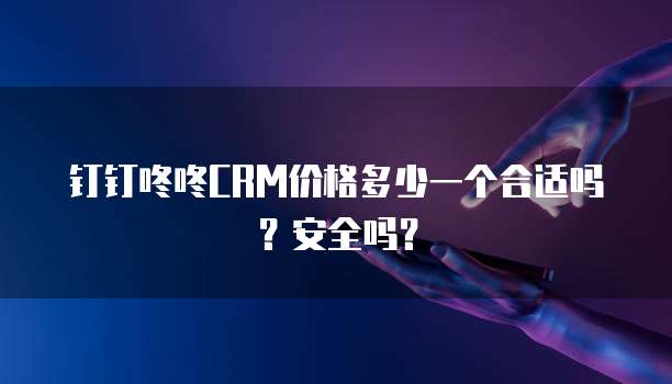 钉钉咚咚CRM价格多少一个合适吗?安全吗?