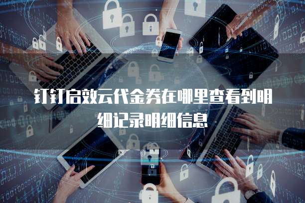 钉钉启效云代金券在哪里查看到明细记录明细信息