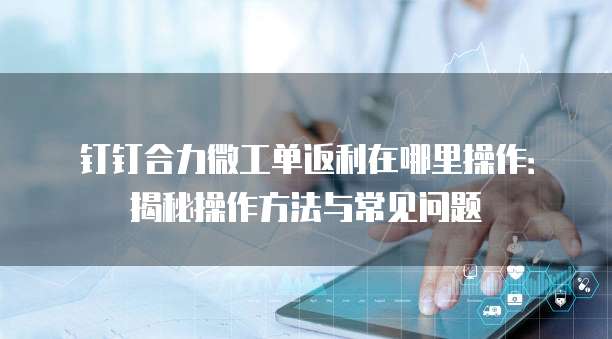 钉钉合力微工单返利在哪里操作:揭秘操作方法与常见问题