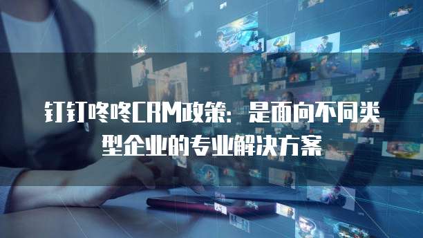 钉钉咚咚CRM政策:是面向不同类型企业的专业解决方案