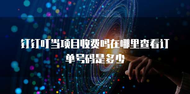 钉钉叮当项目收费吗在哪里查看订单号码是多少