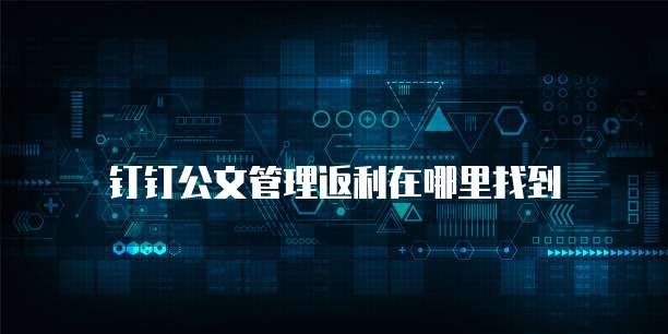 钉钉公文管理返利在哪里找到