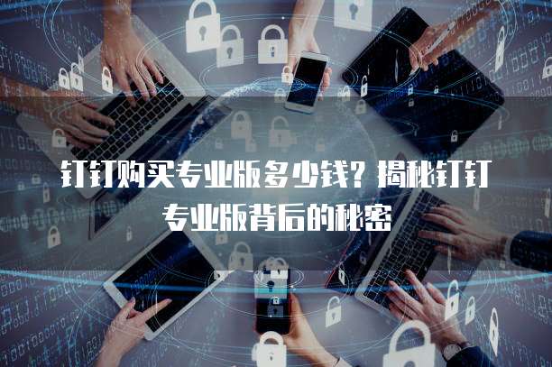 钉钉购买专业版多少钱?揭秘钉钉专业版背后的秘密