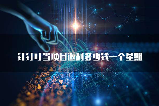 钉钉叮当项目返利多少钱一个星期
