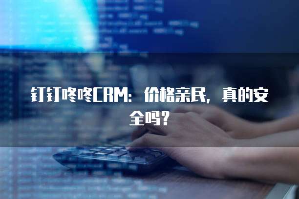 钉钉咚咚CRM:价格亲民,真的安全吗?