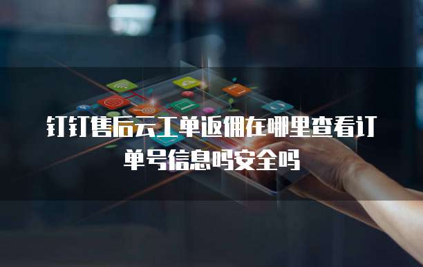 钉钉售后云工单返佣在哪里查看订单号信息吗安全吗