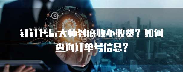 钉钉售后大师到底收不收费?如何查询订单号信息?