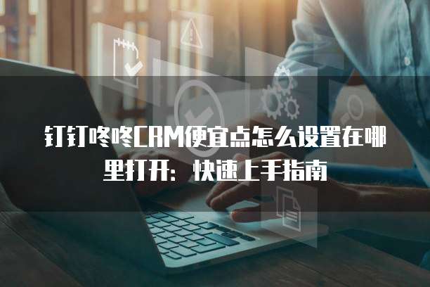 钉钉咚咚CRM便宜点怎么设置在哪里打开:快速上手指南