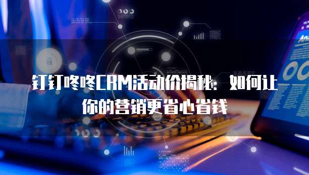 钉钉咚咚CRM活动价揭秘:如何让你的营销更省心省钱