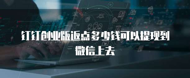 钉钉创业版返点多少钱可以提现到微信上去