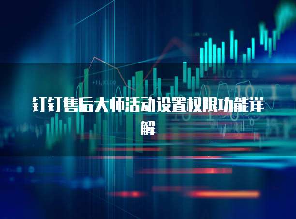 钉钉售后大师活动设置权限功能详解