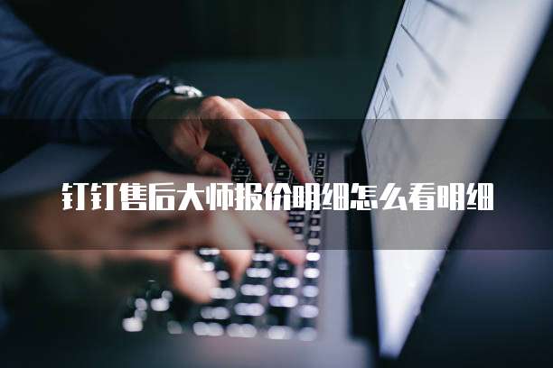钉钉售后大师报价明细怎么看明细