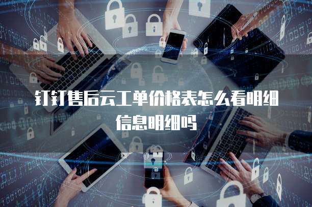 钉钉售后云工单价格表怎么看明细信息明细吗