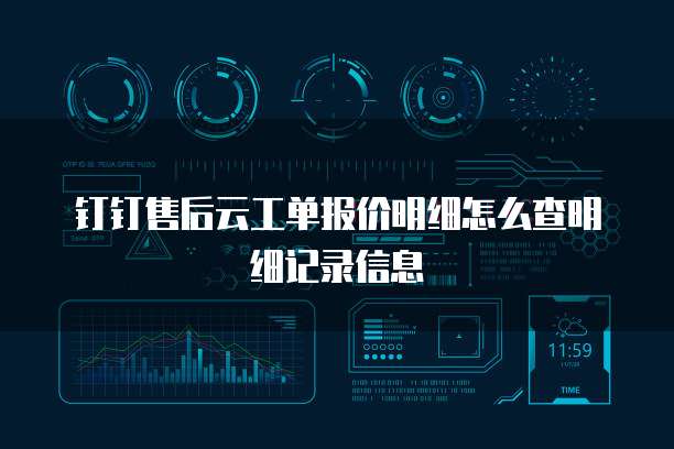 钉钉售后云工单报价明细怎么查明细记录信息