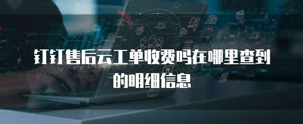 钉钉售后云工单收费吗在哪里查到的明细信息